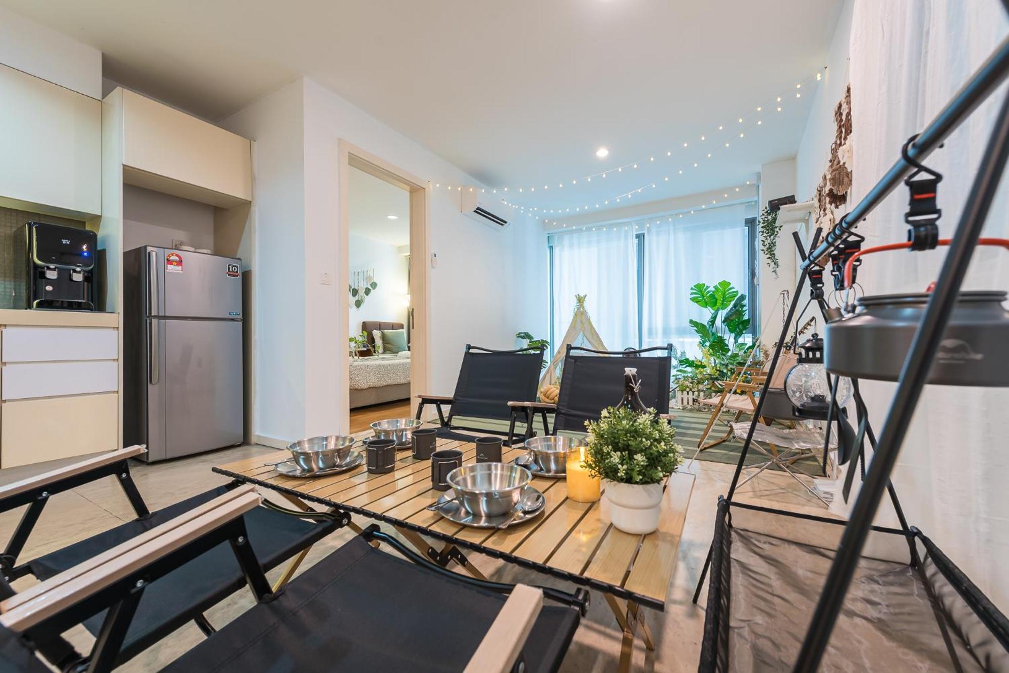 Bukit Bintang Camping Style 3min To Trx Pavilion 7pax Pangsapuri Kuala Lumpur
